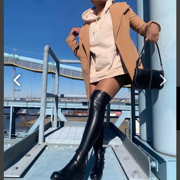 Azalea Wang combat over the knee Eureva boots NEW - Picture 4 of 11